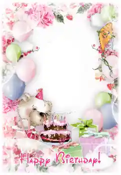 Inscripción en el marco: ¡Feliz Cumpleaños!