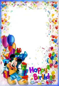 Inscripción en el marco: Happy Birthday!