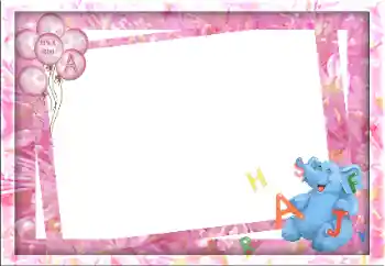 Inscripción en el marco: It's a girl