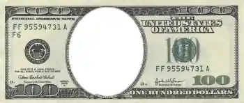 Efecto de fotos de la categoría Dinero № 1026. Inscripción en el marco: 100 долларов