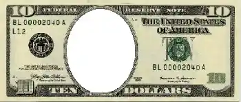 Efecto de fotos de la categoría Dinero № 591. Inscripción en el marco: 10 американских долларов.