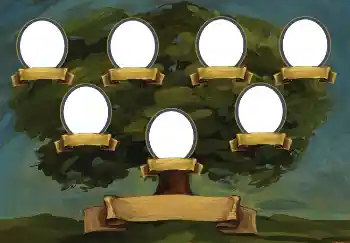 Inscripción en el marco: Yo. Papá. Mamá. Abuela. Abuelo. Inscripción en el marco: Yo. Papá. Mamá. Abuela. Abuelo.