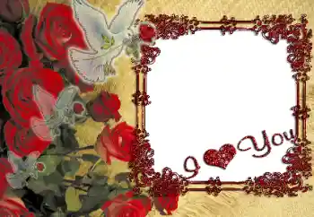 Inscripción en el marco: I love you! Inscripción en el marco: I love you!