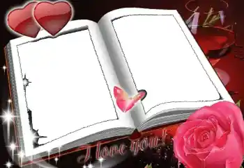 Inscripción en el marco: I love you