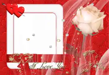 Inscripción en el marco: I love you