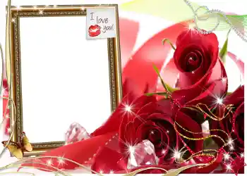 Inscripción en el marco: I love you!