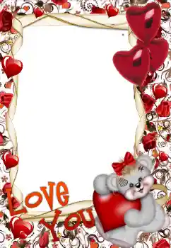 Inscripción en el marco: I love you Inscripción en el marco: I love you