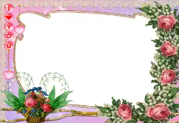 Inscripción en el marco: I love you