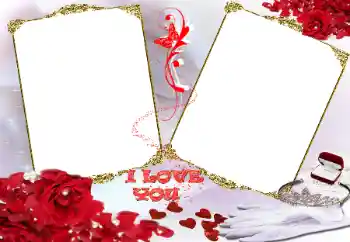 Inscripción en el marco: I love you Inscripción en el marco: I love you