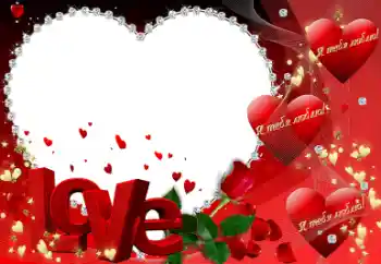 Inscripción en el marco: Love. Я тебя люблю!