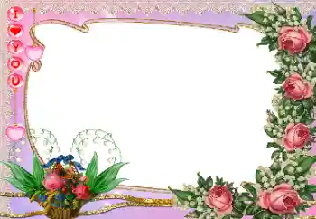 Inscripción en el marco: I love you