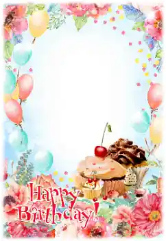 Efecto de fotos de la categoría Tarjetas de Feliz Cumpleaños № 142400. Inscripción en el marco: ¡Feliz Cumpleaños!