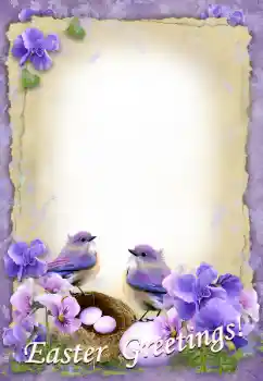 Inscripción en el marco: ¡Feliz Pascua!