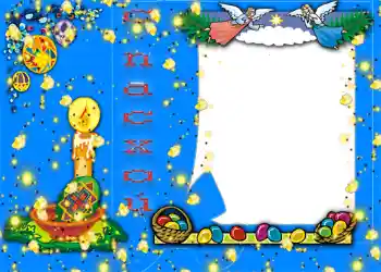 Inscripción en el marco: ¡Feliz Pascua!