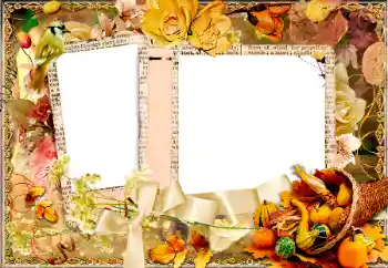 Inscripción en el marco: Feliz día de acción de gracias Inscripción en el marco: Feliz día de acción de gracias