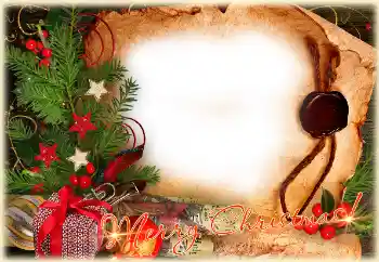 Inscripción en el marco: ¡Feliz Navidad!