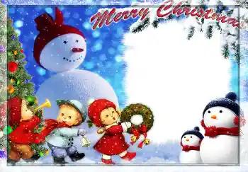 Inscripción en el marco: ¡Feliz Navidad!