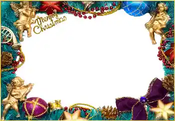 Inscripción en el marco: ¡Feliz Navidad!