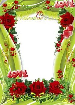 Inscripción en el marco: ¡Feliz Dia de San Valentin!