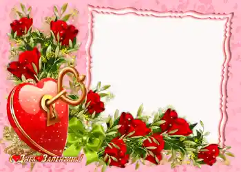 Inscripción en el marco: ¡Feliz Dia de San Valentin!