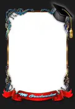 Inscripción en el marco: ¡Graduación!